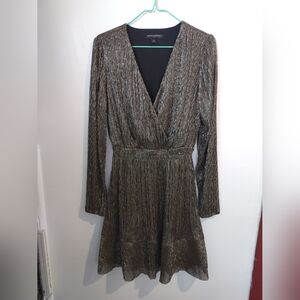 Banana Republic Black Dress with Metallic Trim